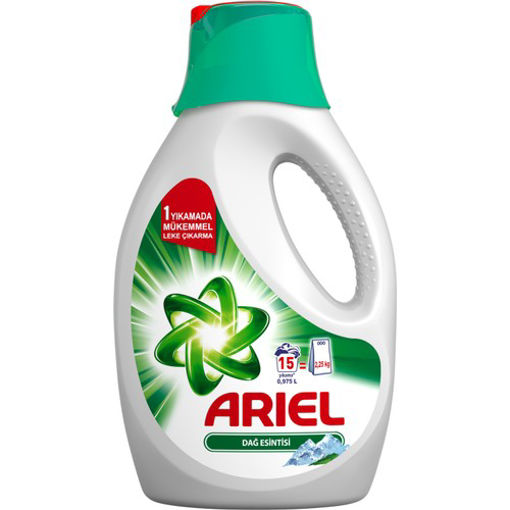 Ariel 15 Yıkama Sıvı Çamaşır Deterjanı Dağ Esintisi  Beyazlar İçin nin resmi