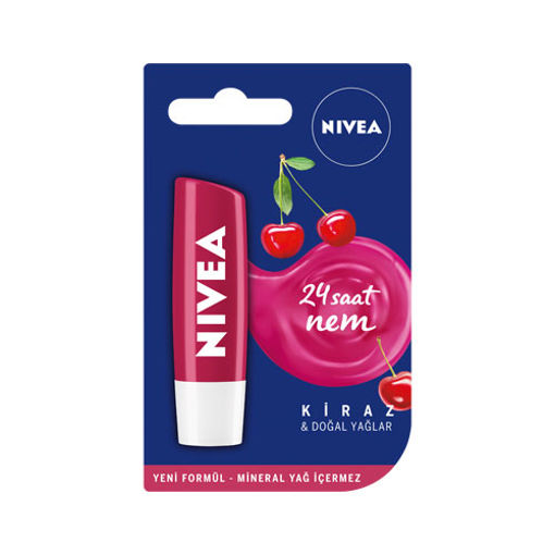 Nivea Kiraz Dudak Bakim Stick 4,8g nin resmi