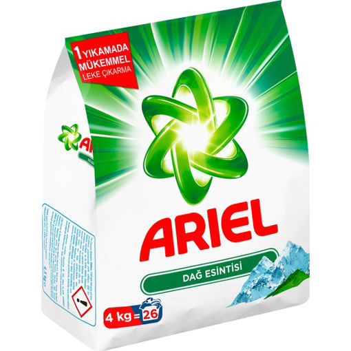 Ariel 4 kg Toz Çamaşır Deterjanı Dağ Esintisi Renkiler İçin nin resmi