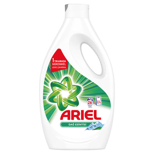 Ariel 26 Yıkama Sıvı Çamaşır Deterjanı Dağ Esintisi Beyazlar ve Renkliler İçin nin resmi