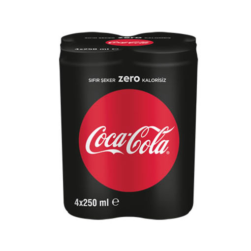 Coca Cola 250mlx4 Zero Kutu nin resmi