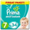 Prima Aktif Bebek Bezi 7 Beden 15+ Kg 34 Adet nin resmi