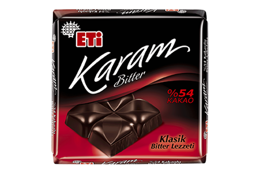 Eti Karam Bitter Çikolata 60gr %54 nin resmi