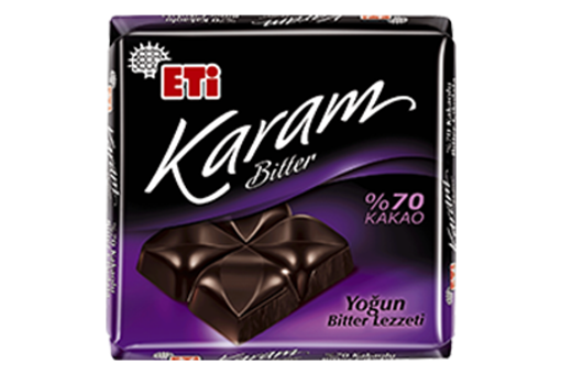 Eti Karam Bitter Çikolata 60gr %70 nin resmi