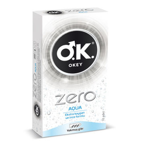 Okey Zero Aqua Prezervatif 10'Lu nin resmi