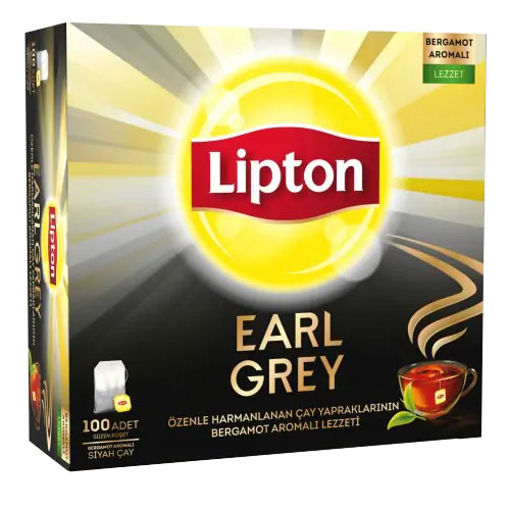 Lipton Earl Grey Bardak Poşet Çay 100'lü 200 Gr nin resmi