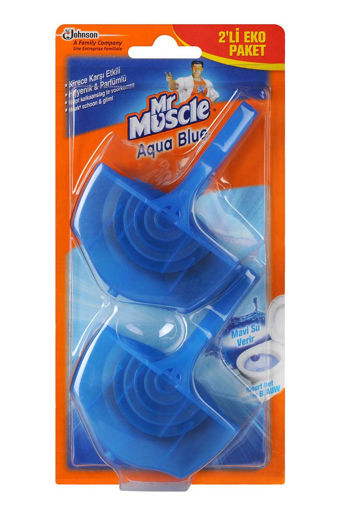 Mr.Muscle Klozet Blok Aqua Paket 2x40gr nin resmi