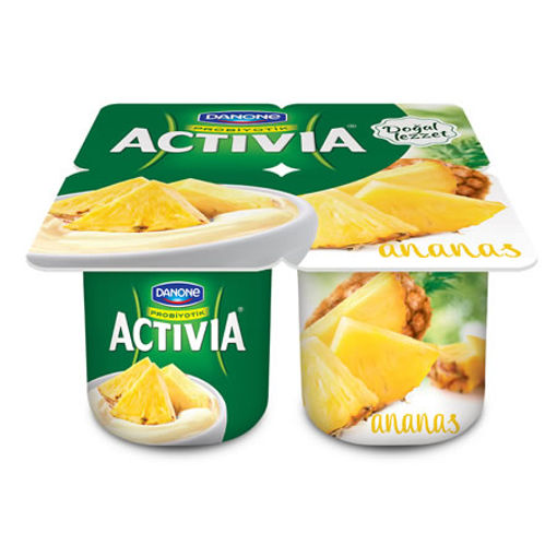 Activia Doğal Probiyotik Ananaslı Yoğurt 4x100 Gr nin resmi