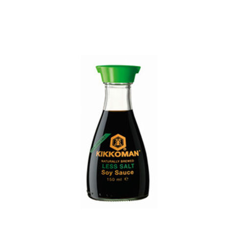 Kikkoman Soya Sosu Az Tuzlu Oval 150 Ml nin resmi