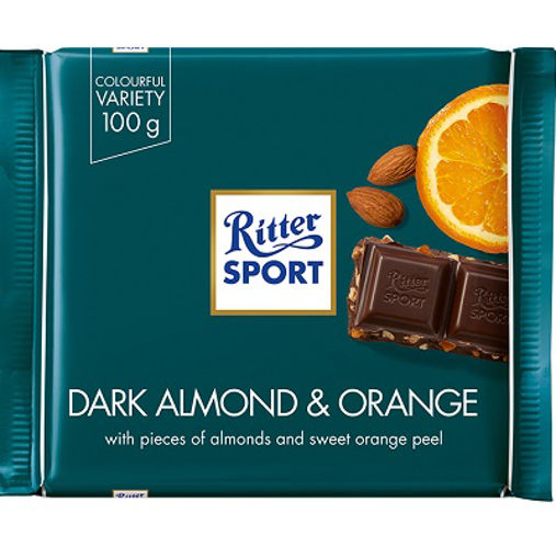 Ritter Sport Dark Almond Orange 100gr nin resmi