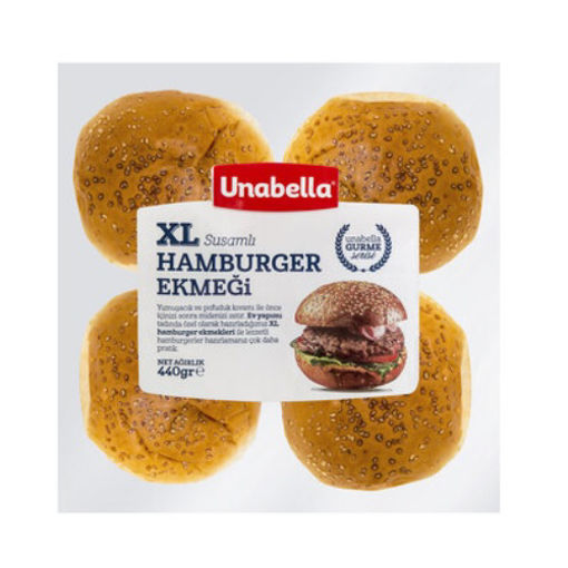 unabella hamburger ekmeği xl 440 gr nin resmi
