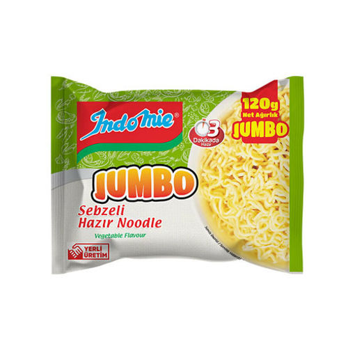 İndomie Jumbo Sebzeli Hazır Noodle 120 Gr nin resmi