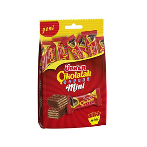 Ülker Mini Çikolatali Gofret Çoklu Paket 82gr nin resmi