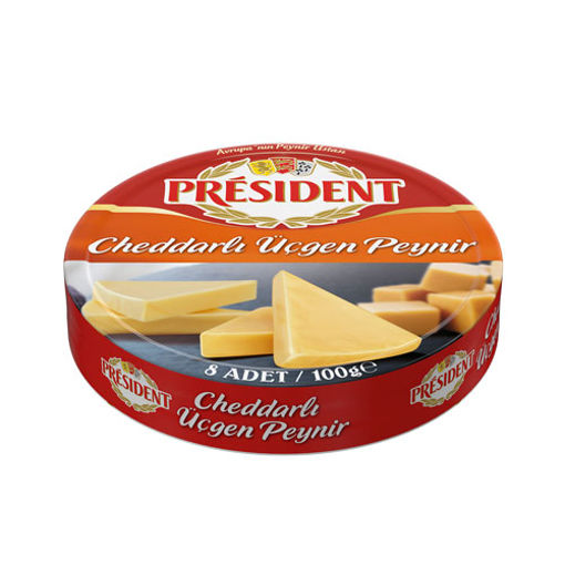 President Cheddar Üçgen Peynir 100 Gr nin resmi