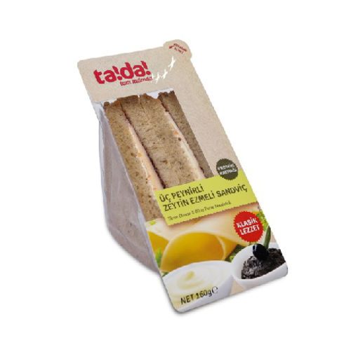 Tada Klasik Uc Peynirli Zeytinli Sandvic 160gr nin resmi