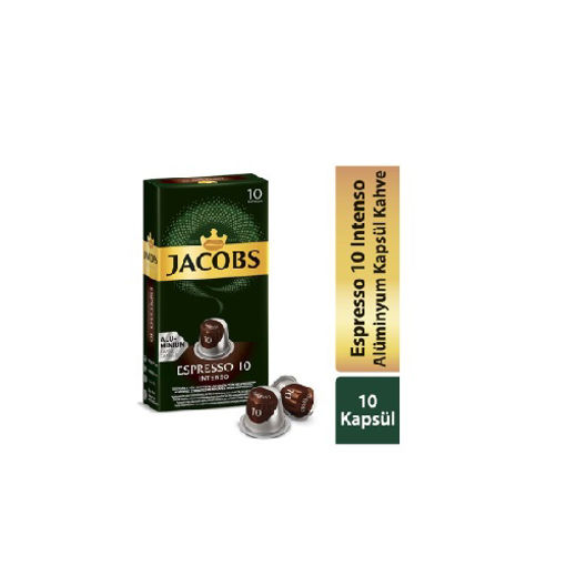 Jacobs Capsule Espresso 10 Intenso 52gr nin resmi