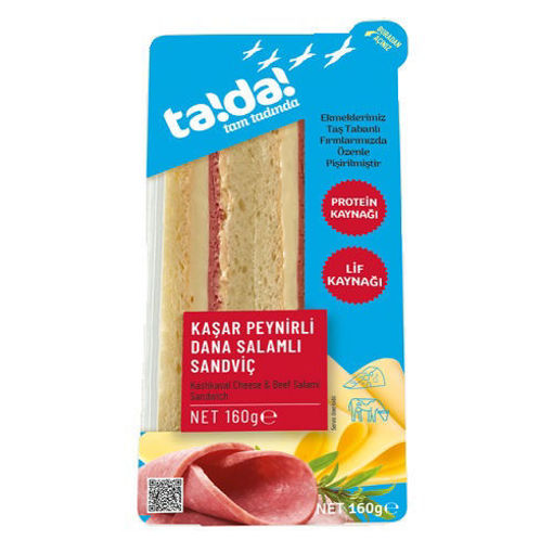 Tada Klasik Sandviç Kaşarlı Salamlı 160 Gr nin resmi