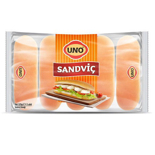 Uno Sandviç Ekmeği 5'Li Yatay 325 Gr nin resmi