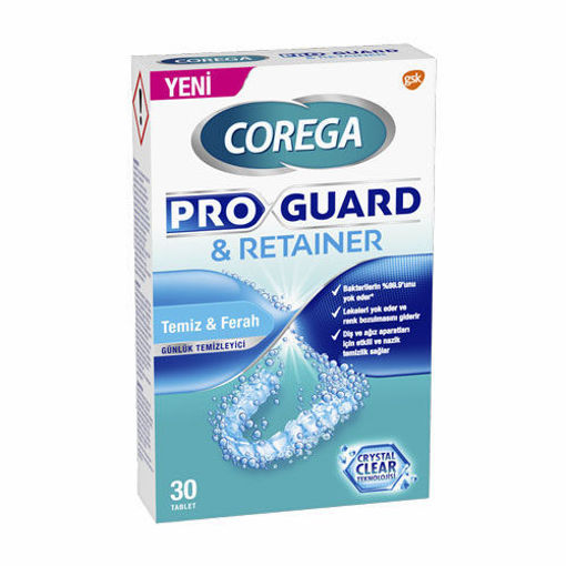 Corega Proguard & Retainer Diş Apartı Temizleyici Tablet 30'lu nin resmi