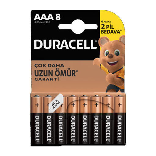 Duracell İnce Kalem Pil AAA 6'lı nin resmi
