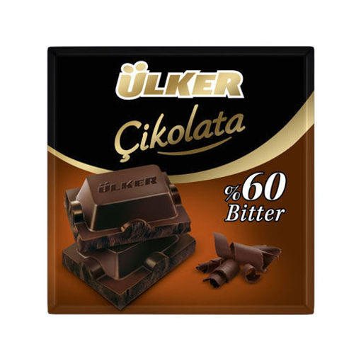 Ülker Bitter Kare Çikolata 60 Gr nin resmi