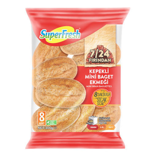 Superfresh Fırından Kepekli Mini Baget Ekmeği 300 Gr nin resmi