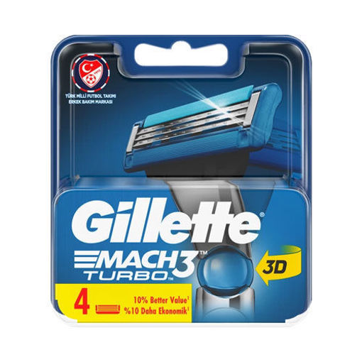Gillette Mach3 Turbo Yedek Tıraş Bıçağı 5 Li nin resmi