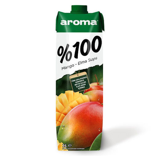 Aroma Meyve Suyu %100 Mango Elma 1lt nin resmi
