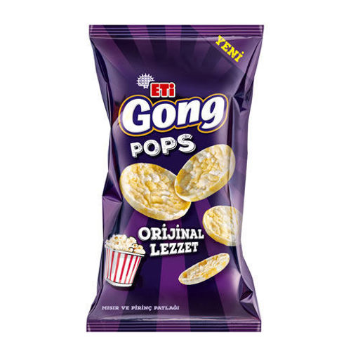Eti Gong Pops Mısır Ve Pirinç Patlağı Sade 80Gr nin resmi