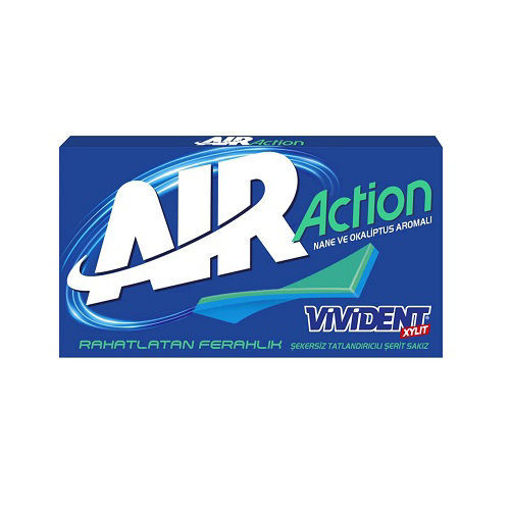 Vivident Air Action Wallet Mentol Okalip Aromali Sakiz 26gr nin resmi