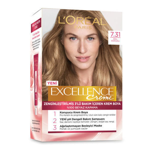 L'Oreal Excellence Creme Saç Boyası 7.31 Bal Köpüğü nin resmi