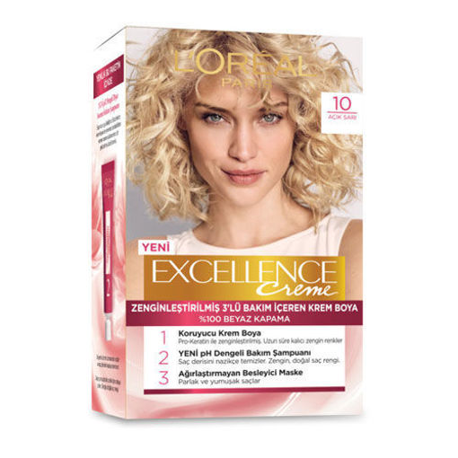 L'Oreal Excellence Creme Saç Boyası 10 Açık Sarı nin resmi