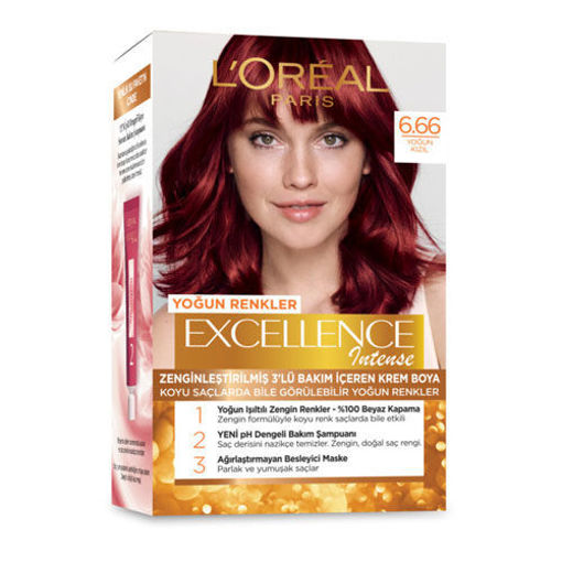 L'Oreal Excellence Intense Saç Boyası 6.66 Yoğun Kızıl nin resmi