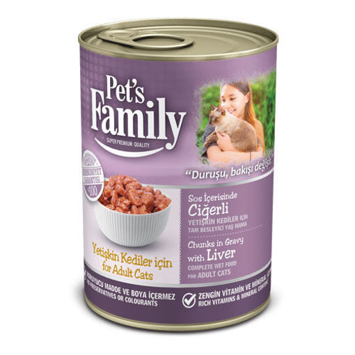 Pet's Family Ciğerli Kedi Konserve Maması 400Gr nin resmi