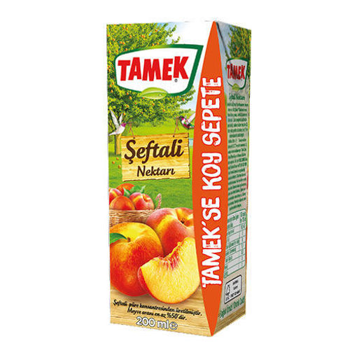 Tamek Meyve Suyu Şeftali 200 ml nin resmi