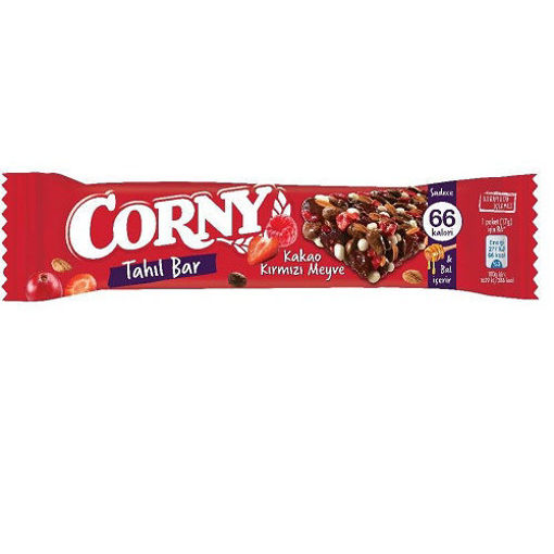 Corny Kakao Kırmızı Meyve Tahıl Bar 17gr nin resmi