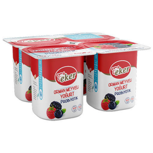 Eker Probiyotik Yoğurt Orman Meyveli 4X100 Gr nin resmi