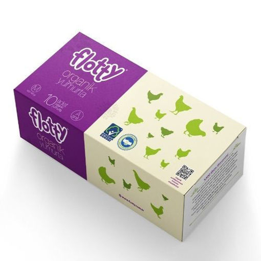 Flotty Organik Yumurta Medium 10'Lu 53-62Gr nin resmi