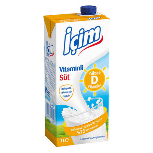İçim Süt D Vitaminli 1 Lt nin resmi