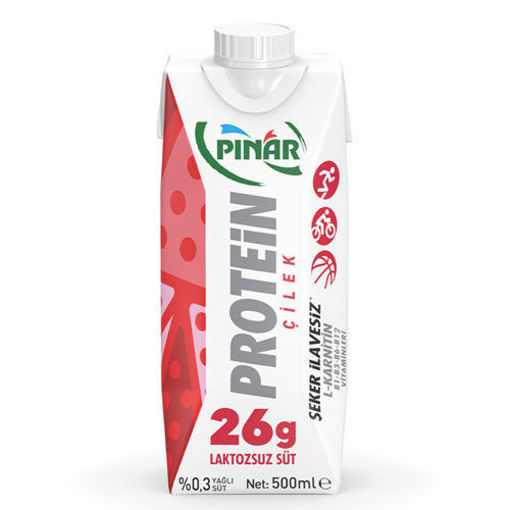 Pınar Protein Çilekli Süt 500 ml nin resmi