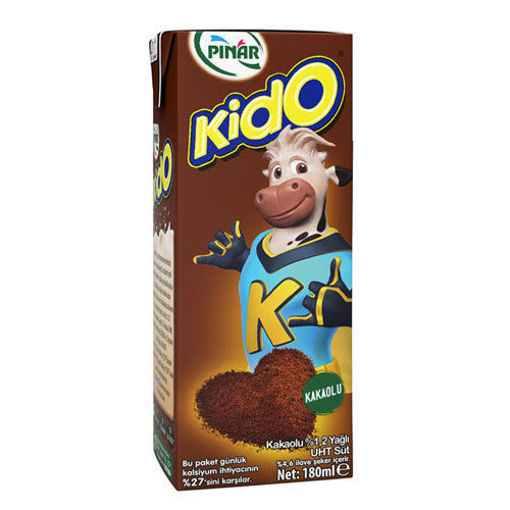 Pınar Kido Kakaolu Süt 180 Ml nin resmi