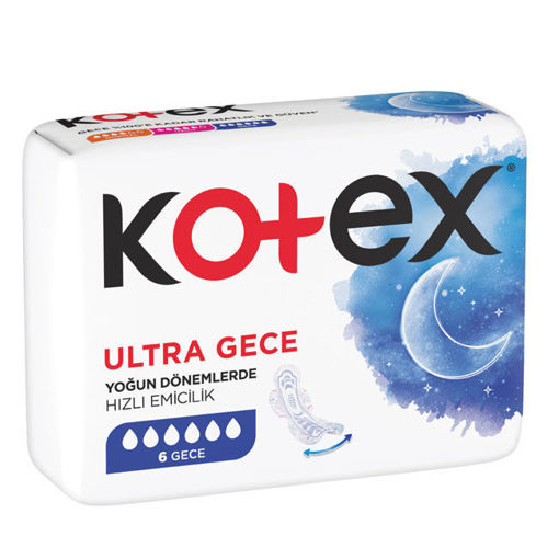 Kotex Ultra Hijyenik Ped Gece 6 Lı nin resmi