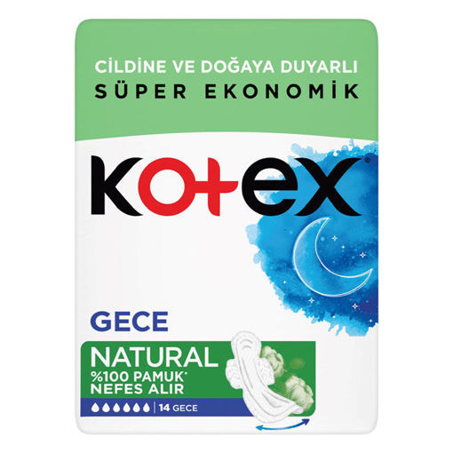 Kotex Naturel Ultra Süper Eko Paket Gece 14'lü nin resmi
