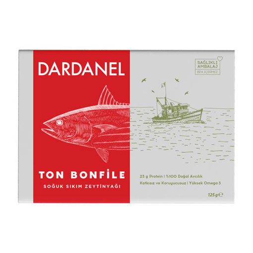Dardanel Ton Balığı Fleto Zeytinyağlı 125 Gr nin resmi