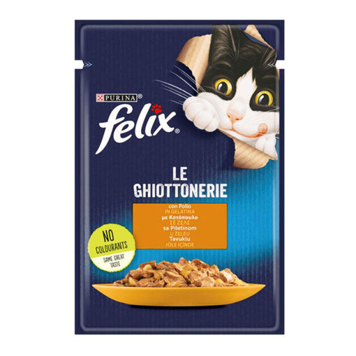 Felix Etli ve Tavuklu Kedi Maması 85gr nin resmi