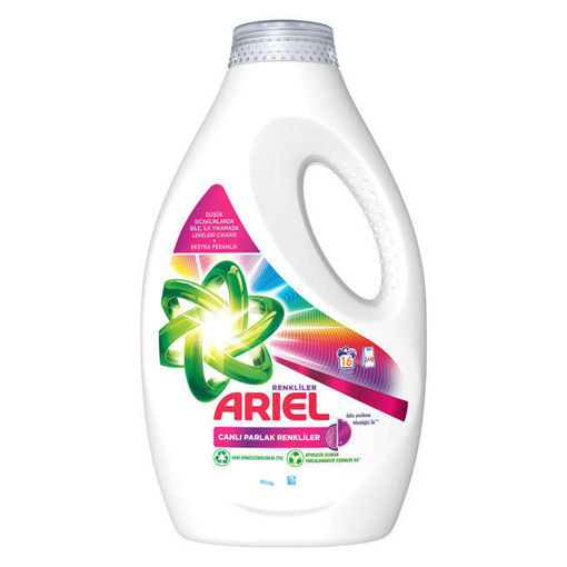 Ariel 18 Yıkama Sıvı Çamaşır Deterjanı Parlak Renkler nin resmi