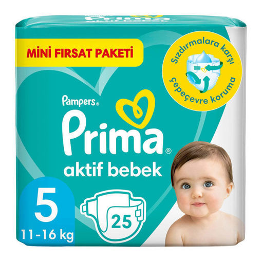 Prima Bebek Bezi Aktif Bebek 5 Beden 25 Adet Junior Paketi nin resmi