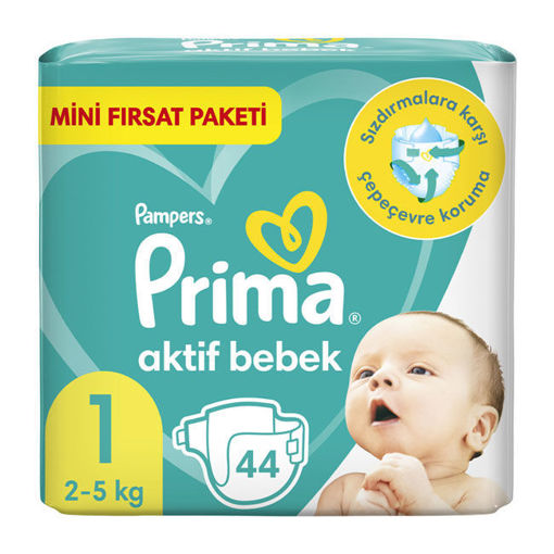 Prima Aktif Bebek Mini Fırsat Paketi 2-5 Kg 1 Beden 44 lü nin resmi