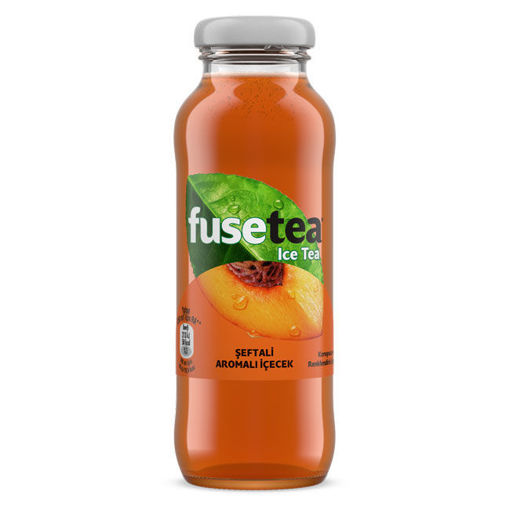 Fuse Tea Şeftali Aromalı Soğuk Çay Cam Şişe 250 ML nin resmi