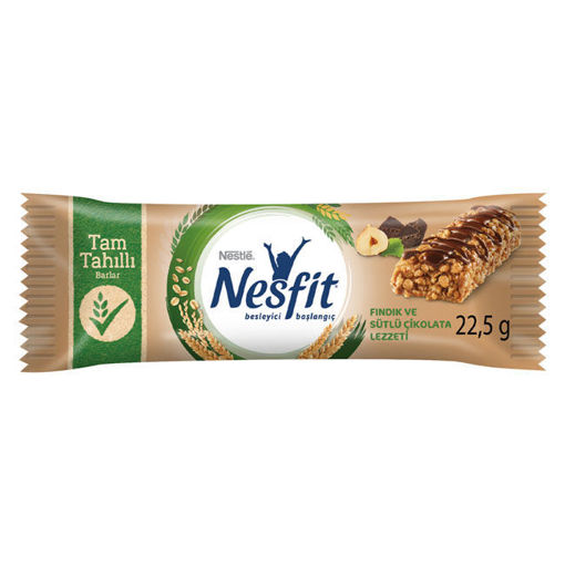 Nestle Nesfit Çikolatalı Fındık Aromalı Tam Tahıllı Bar 22.5Gr nin resmi